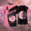 3D Shirt - 3D T Shirt Breast Cancer, Personalized Name 3D Cancer Shirt