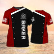 3D Shirt - Baker T Shirt Custom Bakery Uniform Black & Red Namashops