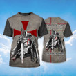 3D Shirt - Knight Templar A Child Of God, A Man Of Faith T-Shirt