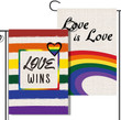LGBT Garden Flag, Pride Flag, Love Is Love Rainbow Gay Pride Garden Flags, Love Wins Lesbian Gay Bisexual Transgender| LGBT Pride, Double-Sided Burlap Outdoor Decor Yard Sign