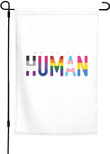 LGBT Garden Flag, Pride Flag,  We are All Human LGBT Garden Flag Gay Flag Rainbow Pride Flag House Decoration Pride Month Decorations