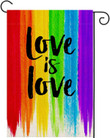 LGBT Garden Flag, Pride Flag, Love is Love Rainbow Garden Flag Vertical Double Sided Pride Gay Pride Lesbian LGBT, Pansexual Flag Yard Flag Outdoor Decoration