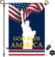 Independence Garden Flag,  4th of July Garden Flag, God Bless America Garden Flag Independence Day Double-Sided Burlap Flags