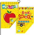 Back To School Garden Flag, Welcome Back to School Garden Flag Double-Sided Prints Back to School Yard Backdrop Fabric House School Welcome Flag Sign