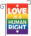 LGBT Garden Flag, Pride Flag,  Rainbow Peace LGBT Gay Label Garden Yard Flag  Double Sided, Love is A Human Rights Polyester Welcome House Flag Banners