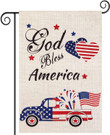 Independence Garden Flag, God Bless Ameri-ca Patriotic Garden Flag, Double Sided 4th of July Garden Flag Memorial Day Independence Day Americ-an Yard Flag Outdoor Home Patriotic Decorations Gifts