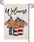 Independence Garden Flag,  American Star and Stripes 4th of July Welcome Garden Flag Vertical Double Sided, Patriotic Independence Day Memorial Day Yard Outdoor Decoration