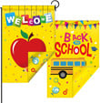 Back To School Garden Flag, mmWelcome Back to School Garden Flag Double-Sided Prints Back to School Yard Backdrop Fabric House School Welcome Flag Sign for First Day School Classroom Supplies and Party Decoration