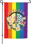 LGBT Garden Flag, Pride Flag, Garden hanging flag peace dove rainbow garden flag decorative six color flag Yard Decoration sided party outdoor flags bunting banner