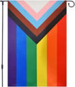 LGBT Garden Flag, Pride Flag,  Progress Pride Garden Flag 12.5x18 Inch - Double Sided Premium Rainbow Garden Flag - Gay Pride Yard Flag Vibrant Colors