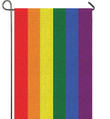LGBT Garden Flag, Pride Flag,  Pride Garden Flag, Double Sided, Premium Burlap Small Gay Lesbian Bisexual Transgender Queer LGBT Rainbow Pride Yard Flag