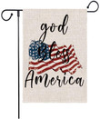 Independence Garden Flag, 4th fo July Patriotic Garden Flag, God Bless America Outdoor Flag - Double Sided Outdoor Patriotic 4th of July Independence Day Decor for Homes