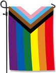 LGBT Garden Flag, Pride Flag,  Progress Pride Garden Flag Rainbow Vibrant Colors Perfect for Showing Your Pride LGTBQ Community Support