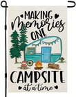 Camping Garden Flag, Camping Making Memories Garden FlagRV Campsite Campfire Outside Party Decoration Yard Décor