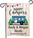 Camping Garden Flag, Personalized Happy Campers - Decorative Summer Vacation Garden Flag Camping Trailer Flag Yard Seasonal Outdoor Decoration Camping Gift