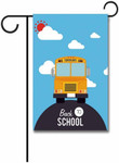 Back To School Garden Flag,  School Bus Decorative Back to School Garden Flag for Indoor and Outdoor Decor, Print Double Sides