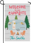 Camping Garden Flag, Personalized Camping Garden Flags Welcome to Our Campsite Flags for Outdoor Yard House Banner Home Lawn Welcome Decoration