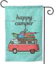 Camping Garden Flag,  Happy Camper Garden Flag Double Sided Vertical Camping Flags House Flags Yard Signs Outdoor Decor