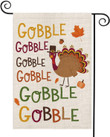 Thanksgiving Garden Flag, Gobble Gobble Turkey Garden Flag Vertical Double Sided, Fall Thanksgiving Yard Outdoor Decoration