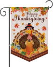 Thanksgiving Garden Flag, Happy Thanksgiving Garden Flag 12x18 Double Sided-Small Burlap Funny Thanksgiving Turkey, Pumpkin, and Sunflower Yard Flags for Outside-Farmhouse Outdoor Decorations