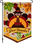 Thanksgiving Garden Flag, Thanksgiving Garden Flag – Burlap Thanksgiving Decorations - Turkey Outdoor Yard Flags Design for November