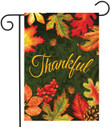 Thanksgiving Garden Flag, Thankful Leaves Autumn Garden Flag Fall Thanksgiving, Happy Thanksgiving Garden flags, House Flags, Sides Sublimation Printer Perfect gift, Friends Parents