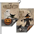 Halowween Garden Flag, Halloween Party Decorations Welcome Happy Halloween Garden Flag Vertical Double-Sided Trick or Treat Yard Sign Spooky Ghost Pumpkin Outdoor Decoration