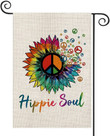 Sunflower Garden Flag, Sunflower Garden Flag  Spirit Rainbow Sunflower Garden Flag Vertical Double Sided Love And Peace Sign, Holiday Party Yard Outdoor Decoration