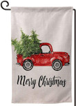Christmas Garden Flag,  Garden Flag Merry Christmas Vintage Tree Red Truck Yard Outdoor Decoration Small Flags for Home Lawn Farmhouse