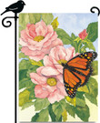 Butterfly Garden Flag Garden Flag Red Peony Butterfly Flower Spring Decoration Double Sided Farmhouse Yard Outdoor Banner