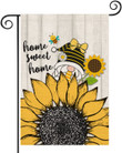 Sunflower Garden Flag,  Spring Summer Sunflower Garden Flag Vertical Double Sided Home Sweet Home Quotes Flags Cartoon Gnome Bee Yellow Floral Burlap Yard Outdoor Decor