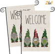 Christmas Garden Flag, Patrick Day Gnome Decoration Vertical Garden Flags,Double Sided Welcome Holiday Gnome Horseshoe Beer Shamrock Garden Burlap Banner