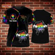 LGBT Pride Personalized Name 3D Tshirt