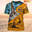 Personalized Name Excavator 3D T Shirt All Over Printed, Excavator Man Gifts