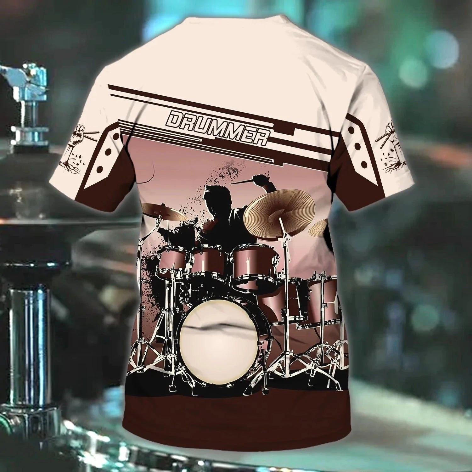 Personalized 3D Drummer Shirt, Beautiful Shirt Playing Drum, Drum Lover Gift, Present To Drummer