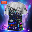 Personalized 3D All Over Print DJ Shirt Men Women, Disc Jockey Player Unisex Tshirt