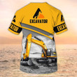 Personalized Excavator 3D Print T Shirt, Excavator Worker Shirt Men, Excavator Man Gift
