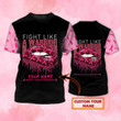 Breast Cancer 3D Tee Shirt, Personalized Tshirt For Breast Cancer Awareness