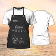 Custom Barista Apron 3D Print Shirt Coffee Shop Uniform Black