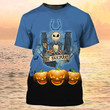 The Nightmare Halloween Shirt, 3D All Over Printed Skeleton Unisex Tshirt For Halloween