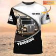 Custom Trucker Shirt With Name 3D Trucking Sublimation On Shirt