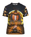 3D Halloween Football Shirt Men Women Halloween Gift For American Football Player