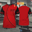 Customized 3D Red Barber Shirt Men Women Barber T Shirt Oversize