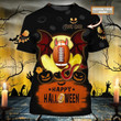 Customized Football Player Shirt For Halloween American Football Halloween 3D Tshirt