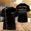 Customized I Am A Chef T Shirt, Black Shirt For A Master Chef, My Attitude Depends On You Chef Shirts