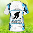 Custom Old Man Plays Lawn Bowls Light Blue 3D T Shirt Lawnbowl Team Player Uniform