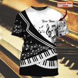 Custom With Name 3D All Over Printed Piano Tshirt, Pianist Shirts, Gift For Pianist, Piano Lover Shirts