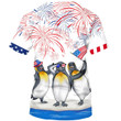 Penguins 3D T Shirt, Patriotic Funny Shirt, Penguin Independence Day Shirts
