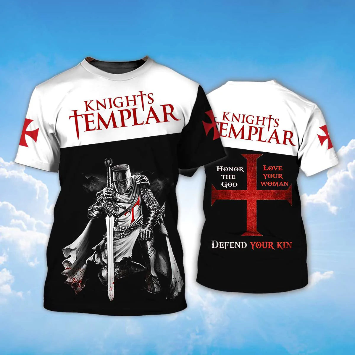 Cool Knight Templar Honor Shirt The God 3D Full Printed Premium T Shirt