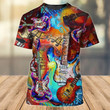 3D All Over Printed Colorfull Guitar Shirt, Gift For Guitarist Friend, To My Husband Guitarist Shirt